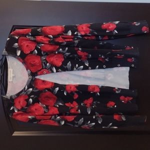 Jones NY Flower Print Cardigan